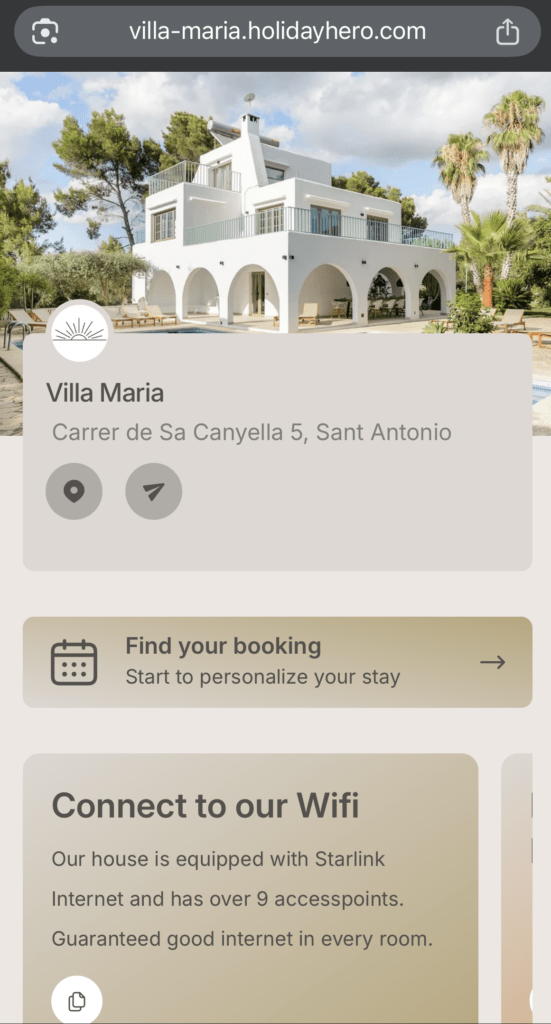 Web-application HolidayHero start